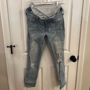 BLANQI maternity skinny jeans , light wash&ripped denim , size 6